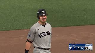 MLB The Show 24  AL Division Series New York Yankees vs Kansas City Royals Game 4 [upl. by Aicnorev]