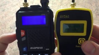 Baoeng UV5X Power Test With GY561 Meter Part 1 [upl. by Tillo]