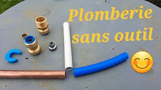 Plomberie sans outils sans soudure avec un raccord plomberie universel pour CuivrePERmulticouche [upl. by Keene790]