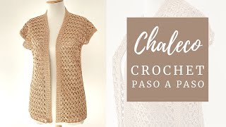 Cómo tejer chaleco a crochet fácil  Tutorial paso a paso [upl. by Helsie]