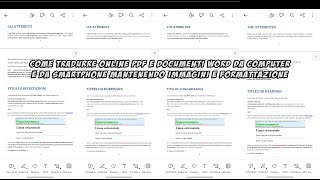 Come tradurre PDF e documenti Word da computer e da smartphone mantenendo immagini e formattazione [upl. by Ellennahc]