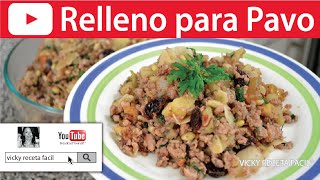 RELLENO DE PAVO 😋🎄  Vicky Receta Facil [upl. by Icats]