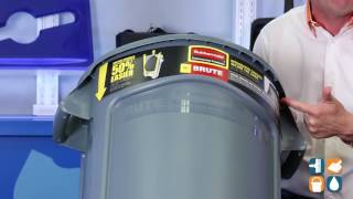 Rubbermaid RCP263200GY Brute 32 Gallon Round Trash Can [upl. by Misaq]