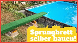 Sprungbrett für Pool günstig selberbauen 🏊‍♀️ diy pool [upl. by Leinaj772]