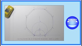 COSTRUZIONE DI UN OTTAGONO REGOLARE DATO IL LATO  II EDIZIONE IN 4K  1149 [upl. by Htepsle]