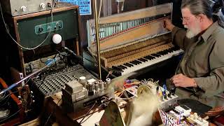 Harp See Chord Open Rhodes piano through spinning speaker [upl. by Petie]