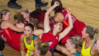 Englands netball team shock Australia to win Commonwealth gold [upl. by Bathulda]