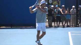 Djokovic Practice with Tipsarevic [upl. by Nirred]