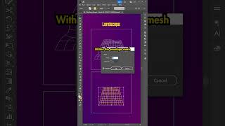 EASY Wireframe Landscape Shape in Adobe Illustrator [upl. by Anayad]