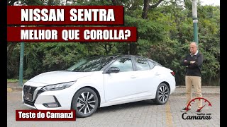 Nissan Sentra Exclusive 2023 evoluiu muito mas não o bastante  Teste do Camanzi [upl. by Calla]