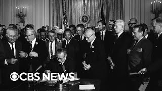 From the archives Lyndon B Johnson signs Civil Rights Act of 1964 into law [upl. by Aisat726]