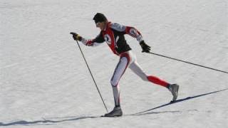 Cross or X Country Skiing Basics of Diagonal Stride [upl. by Noyrb]