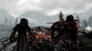 Skyrim Battles  The Greybeards vs The Ebony Warrior Master Settings [upl. by Kahle864]