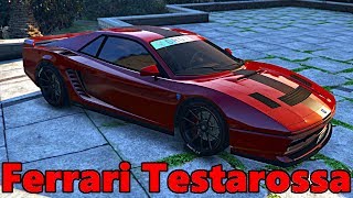 GTA 5  Custom Grotti Cheetah Classic Ferrari Testarossa  Full Build and Drive Gun Running DLC [upl. by Gillett]