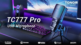 TONOR TC777 PRO RGB USB Condenser Microphone for Gaming Streaming YouTube Podcasting Singing [upl. by Ennaeirb]