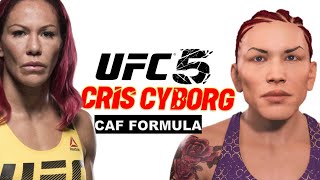 How to make Cris Cyborg in UFC 5 CAF Formula [upl. by Calendre]