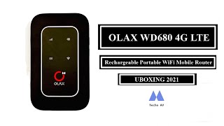 Portable WiFi Mobile Router Unboxing 2021  OLAX 4G WD680 [upl. by Retxab146]