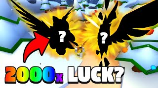 😱 WHAT ITS LIKE TO HAVE 2000X LUCK IN BUBBLE GUM SIMULATOR 👀 [upl. by Feriga]