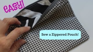 How to Sew a Basic Zippered Pouch [upl. by Atinrev]