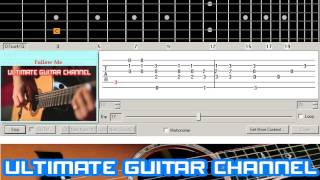 Guitar Solo Tab Follow Me Uncle Kracker [upl. by Gertrud]