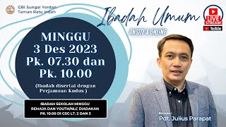 Ibadah TRI2 Online amp Onsite 3 Desmber 2023 Pdt Julius Parapat [upl. by Leelah22]