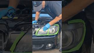 ‼️How Headlights Are Professionally Restored🚘 mobiledetailing asmr detailing detailingworld car [upl. by Obau]