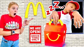 BuyiNg ReaL Happy Meal FroM SleePing Drive Through Kid [upl. by Brocky]