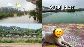 Heavy rain my village Jhakhian  satluj river  SYL Nahar  Mavi Jhakhian [upl. by Duer]