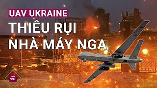 Nhà máy rượu ở Nga chìm trong biển lửa sau khi hứng đòn tập kích từ loạt UAV của Ukraine  VTC Now [upl. by Ellinnet]