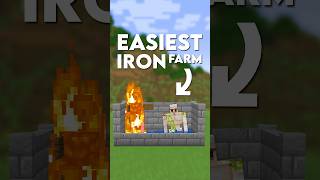 Minecraft Easiest IRON Farm Iron Farm Tutorial  Shorts [upl. by Zeiler]