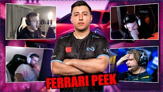 CS GO PROS amp CASTERS REACT TO XANTARES FERRARI PEEK [upl. by Nadruoj]