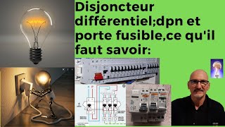 Disjoncteur différentiel Dpn et coupe circuit porte fusible [upl. by Scotney]