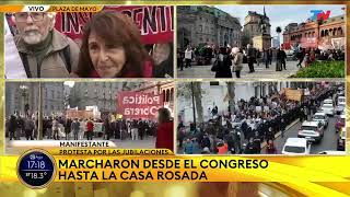 Jubilados zurdos kirchneristas y trotskistas protestan en Plaza de Mayo 28 agosto 2024 II [upl. by Inail918]