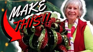 Best Christmas Wreath  How to Two Ribbon Bow for a Wreath [upl. by Latisha]