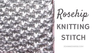 Rosehip Knitting Stitch  How To Knit The Rosehip Stitch [upl. by Akenet]