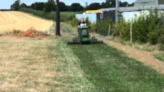 Ransomes triple ride on mower [upl. by Aniuqahs]