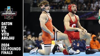 Daton Fix vs Vito Arujau 2024 NCAA wrestling championship 133 pounds [upl. by Gabby]