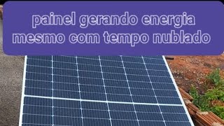 painel solar 560w gerando energia em tempo nublado [upl. by Alastair]