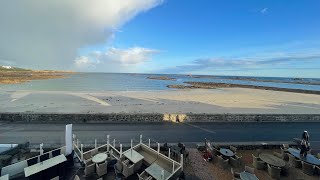 Morning Views of Cobo Bay Guernsey from The Cobo Bay Hotel May 2022 [upl. by Finbar]