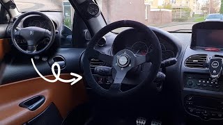 Racing Steering Wheel  200HP Peugeot 206 20 hdi [upl. by Riddle]