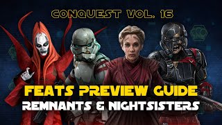 Conquest Volume 16  Feats Preview Guide  SWGOH [upl. by Ardnoed539]