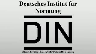 Deutsches Institut für Normung [upl. by Umberto]