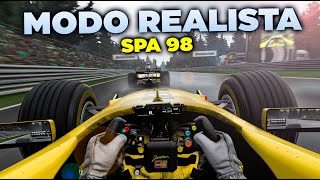 MOD F1 98 🟡 Damon HILL JORDAN GP  GP BÉLGICA 🟡 TRACK IR  COCKPIT  100 RACE  NO HUD [upl. by Refinej]