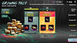 Purchasing New Growing Pack In PUBG Mobile [upl. by Retswerb]