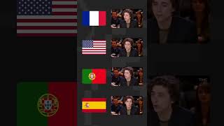 Timothee Chalamet speaking French with translation timotheechalamet timothéechalamet hollywood [upl. by Good]