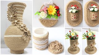 5 Jute craft ideas  Home decorating ideas handmade [upl. by Chloette]