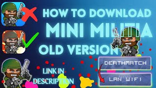 How To Download Mini Militia Old Version  Download Link In Description minimilitia [upl. by Zacherie]