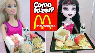 Mini Hambúrguer do McDonalds Big Mac para Barbie e outras bonecas [upl. by Hajed646]