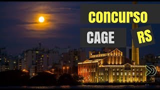 SAIU O EDITAL CONCURSO CAGE RS  EXCELENTE OPORTUNIDADE PARA ÁREA FISCAL [upl. by Notsrik552]