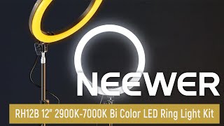 Introducing the NEEWER RH12B 12quot 2900K7000K Bi Color LED Ring Light Kit [upl. by Milda]